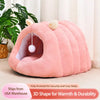 Semi-Enclosed Cat Bed with Tunnel
