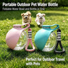 Portable Pet Water Bottle with Fold-Down Bowl and Strap