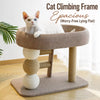 Compact Cat Tree with Sisal Scratcher and Cat Bed