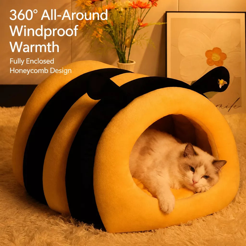 Enclosed Pet Bed Tent for Cats and Small Dogs