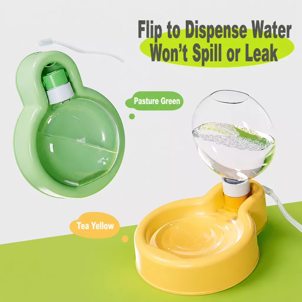 Portable Dog Water Bottle with Foldable Bowl