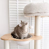 Rubberwood Cat Tree with Hideaway and Climbing Platforms