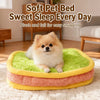 Color-Block Plush Pet Bed with Removable, Washable Design