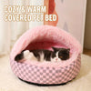 Cozy Semi-Enclosed Pet Bed for Cats and Small Dogs