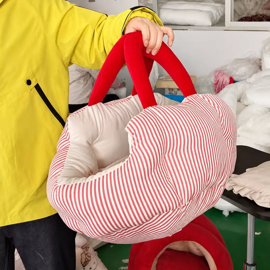 Portable Pet Bed with Carry Handle for Small Dogs and Cats