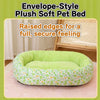 Floral Round Pet Bed for Cats and Small Dogs