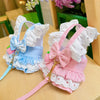 Lightweight Princess Dress for Small Dogs with Leash
