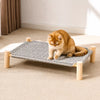 Elevated Pet Cot Bed with Scratching Surface