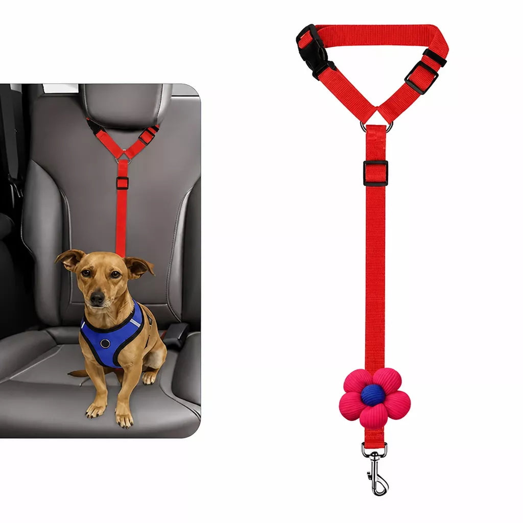 Nylon Pet Car Tether for Dogs and Cats p-05425