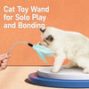 Cat Spinning Wheel Toy with Feather Wand and Colorful Balls