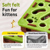 Square Plush Cat Toy with Three Bells
