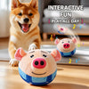Interactive Electronic Dog Toy with Jumping Ball and Pig