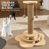Vertical Sisal Cat Scratching Post with Integrated Climbing Features