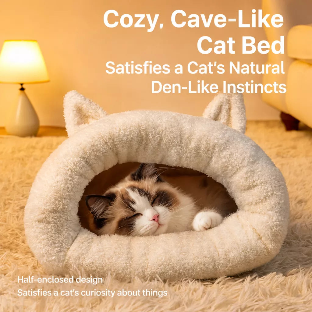 Semi-Enclosed Pet Tent with Tunnel for Cats and Small Dogs p-05968