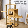 Cat Tree with Scratching Post and Enclosed Hideaway