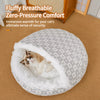 Covered Plush Pet Bed for Cats and Small Dogs