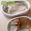 Oval Corrugated Cardboard Cat Scratcher Bed
