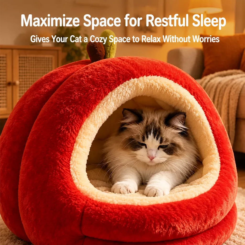 Covered Pet Tent Bed for Cats and Small Dogs