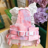 Lightweight Princess Dress for Small Dogs with Leash