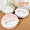 Covered Plush Pet Bed for Cats and Small Dogs
