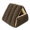 Semi-Enclosed Corduroy Pet Tent Bed for Cats & Dogs