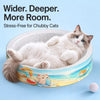White Corrugated Cardboard Cat Scratcher Lounge for Cats