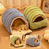 Semi-Enclosed Washable Pet Bed for Cats and Small Dogs