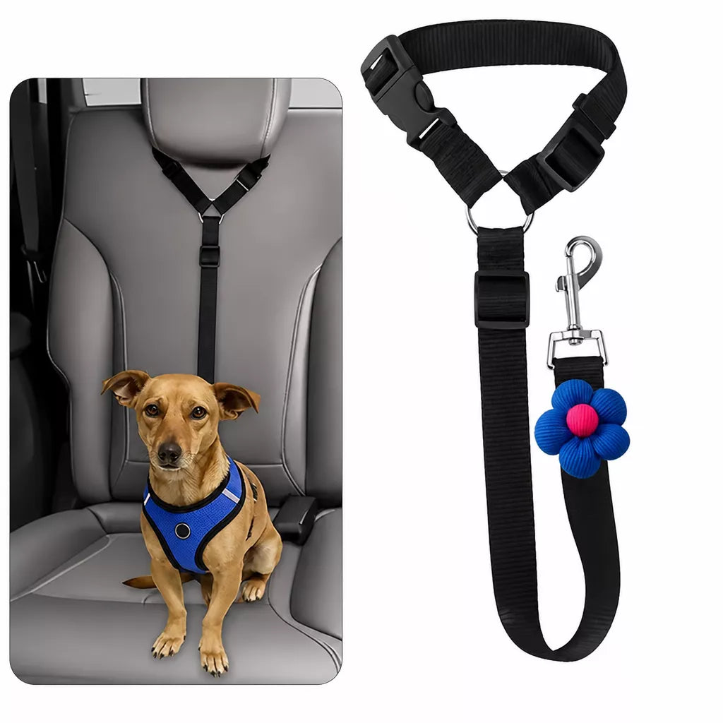Nylon Pet Car Tether for Dogs and Cats p-05425