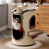Sisal Barrel Cat Tower with Hideaways and Scratching Areas