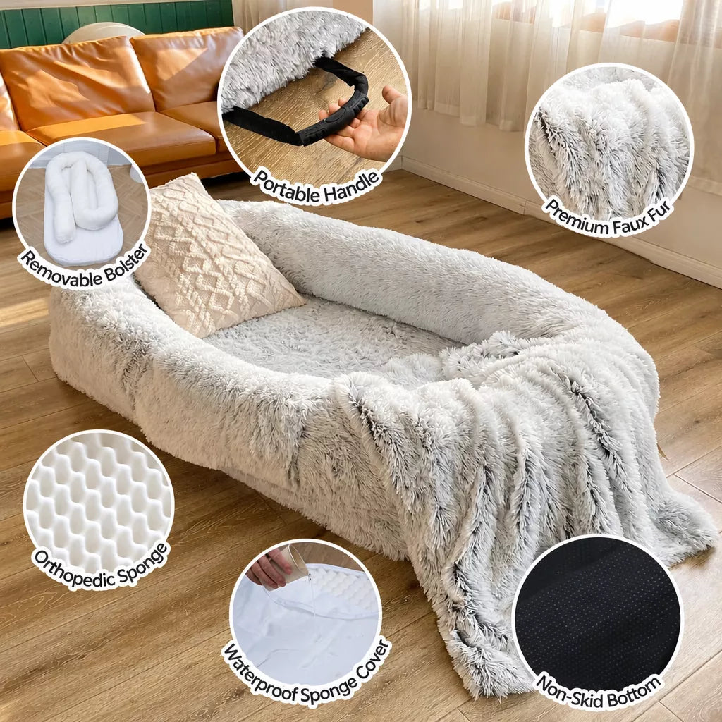 Extra-Large Washable Plush Pet Bed