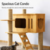 Cat Tree with Scratching Post and Enclosed Hideaway