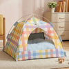 Semi-Enclosed Four-Sided Cat Tent Bed