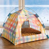 Semi-Enclosed Four-Sided Cat Tent Bed