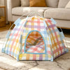 Semi-Enclosed Four-Sided Cat Tent Bed