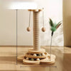 Vertical Sisal Cat Scratching Post with Integrated Climbing Features