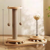 Vertical Sisal Cat Scratching Post with Integrated Climbing Features