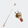 Retractable Cat Teaser Wand with Interchangeable Toy Heads