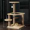 Solid Wood Cat Tree with Capsule Perch and Scratching Posts