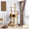 Cat Tree with Scratching Post and Enclosed Hideaway