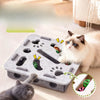 Square Plush Cat Toy with Three Bells