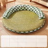 Round Cat Bed with Removable Washable Mat