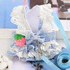 Lightweight Princess Dress for Small Dogs with Leash